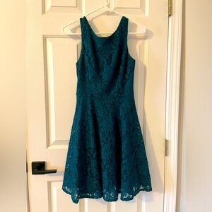 Green Lace dress, M, EUC